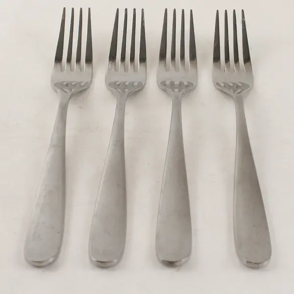 Lot of 4 Argent Flatware Stainless Steel Glossy 8 in. Forks with Satin Handle