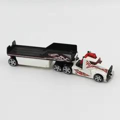 Hot Wheels 2014 - Drivin' Wild Super Rig Semi-Truck and Trailer White/Red