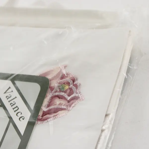Vintage Home “Mandy” Valance Hand Embellished 60” x 13” Eggshell, New in Pack