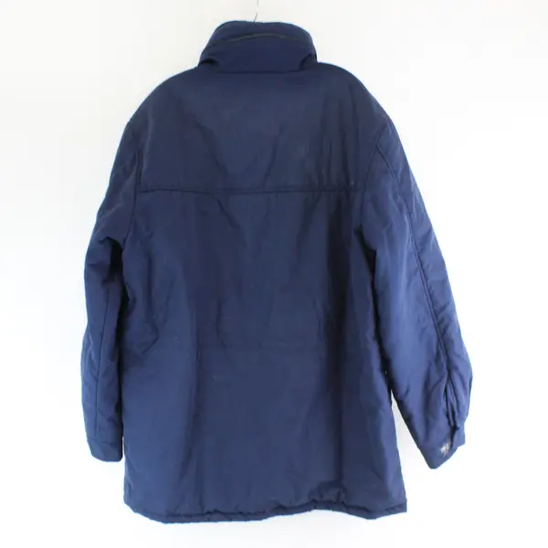 Vintage Fieldmaster Men's XL Tall Full Zip Navy Insulated Jacket w/Stowaway Hood