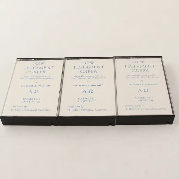 Lot of 3 "New Testament Greek" Audio Cassette Tapes, Dr. James A. Walther 1972