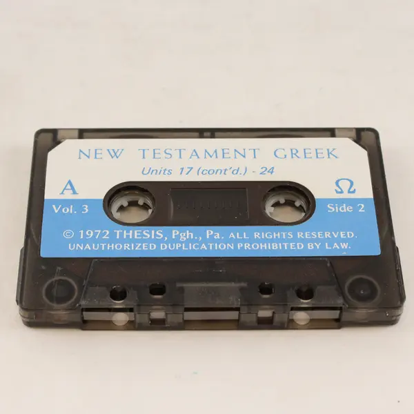 Lot of 3 "New Testament Greek" Audio Cassette Tapes, Dr. James A. Walther 1972