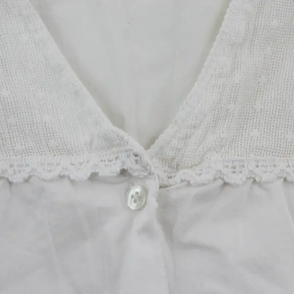 Vintage Sarah Spencer Women's S White 100% Cotton Sleeveless Button Up Blouse