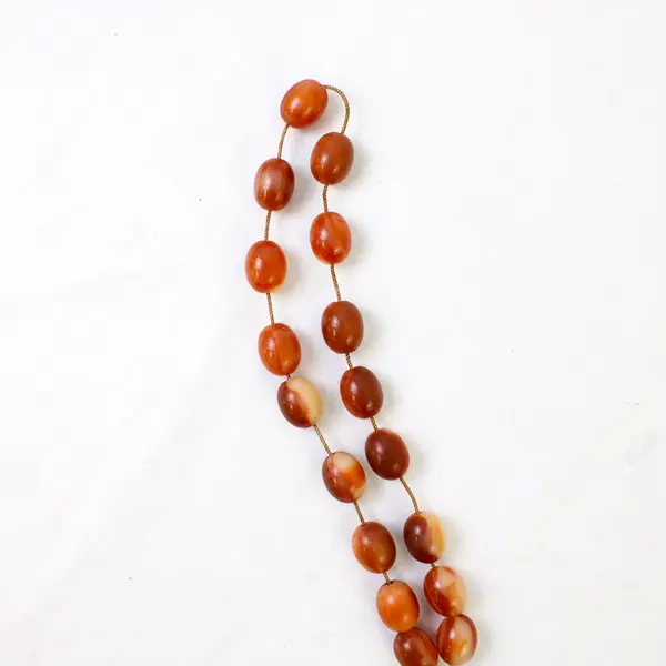Natural Baltic Amber Islamic Prayer Beads/Misbaha with Yellow Tassel, 17 Beads
