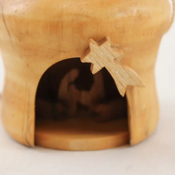 Hand-Made Carved Maple Christmas Nativity Scene Hanging Ornament 2018