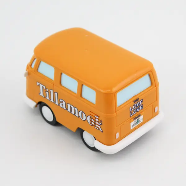 Smith Novelty Tillamook Creamery Cheese Loaf Bus Van Orange Model Souvenir