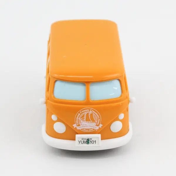 Smith Novelty Tillamook Creamery Cheese Loaf Bus Van Orange Model Souvenir