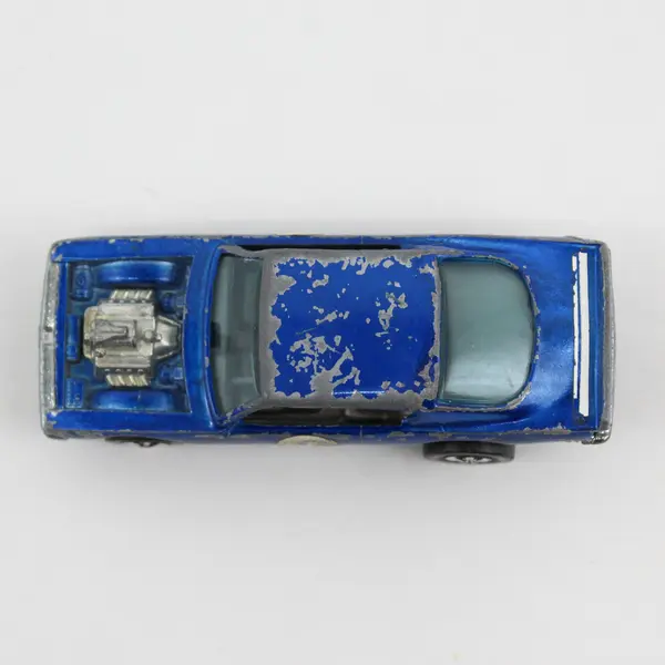 Vintage 1969 Hot Wheels Redline King Kuda Blue Significant Paint Wear Hong Kong
