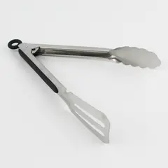 JoinKitch Locking Stainless Steel 18/8 Tongs with Black Handle Cooking Utensil