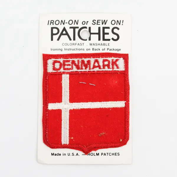 Vintage Denmark Embroidered Patch Iron-on Sew-On by Holm Patches