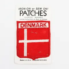 Vintage Denmark Embroidered Patch Iron-on Sew-On by Holm Patches