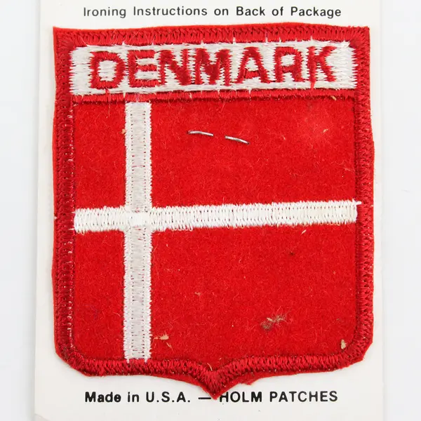 Vintage Denmark Embroidered Patch Iron-on Sew-On by Holm Patches