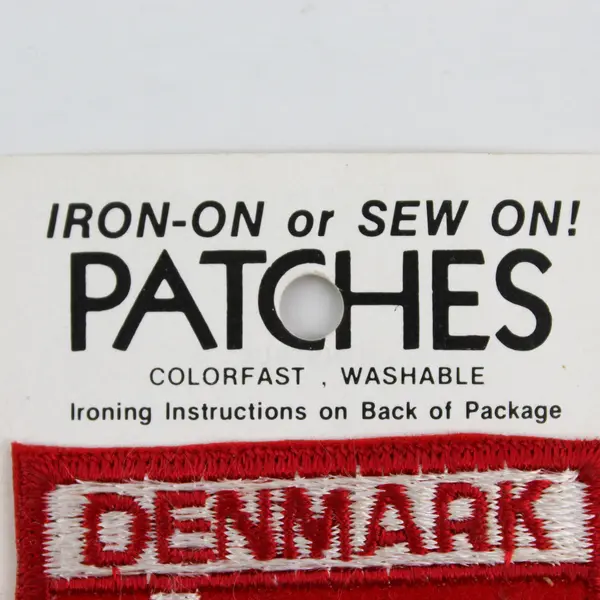 Vintage Denmark Embroidered Patch Iron-on Sew-On by Holm Patches