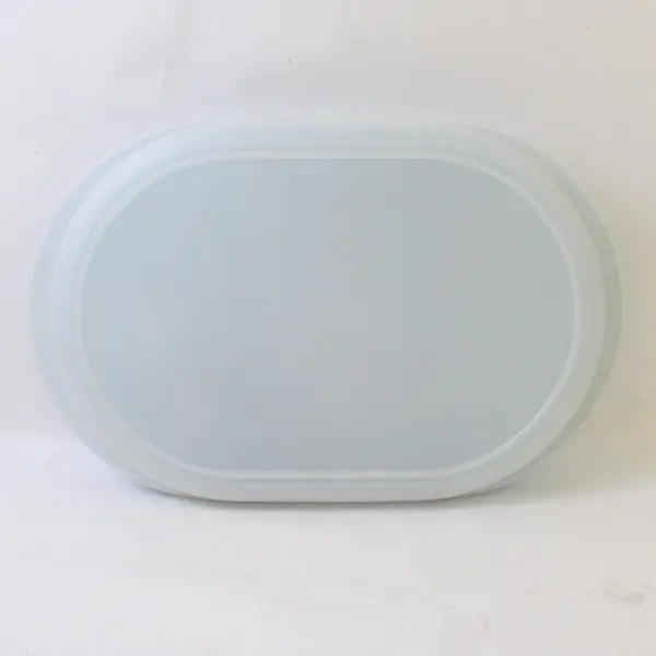 Set Of 7 Tupperware Clear Baby Blue Plastic Preludio Oval Divided Serving Tray