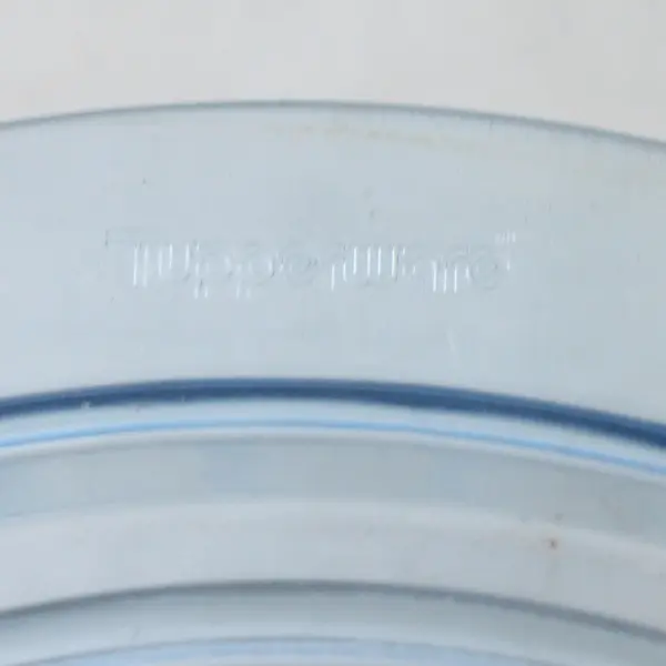 Set Of 7 Tupperware Clear Baby Blue Plastic Preludio Oval Divided Serving Tray