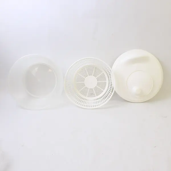 IKEA UPPFYLLD White/Clear Plastic Small Hand Spin Salad Spinner Kitchen Tool