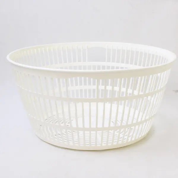 IKEA UPPFYLLD White/Clear Plastic Small Hand Spin Salad Spinner Kitchen Tool
