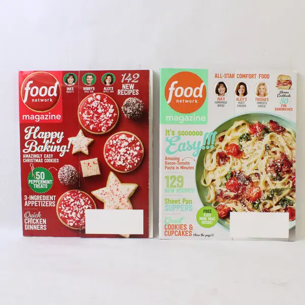 Lot of 2 Food Network Magazines September & December 2017 Issues Good