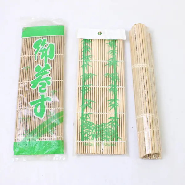 Lot of 3 Natural Bamboo Sushi Rolling Mats Makisu - New