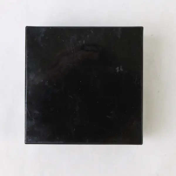Vintage Japanese Lacquered Plastic Masu Sake Cup Black Red Square