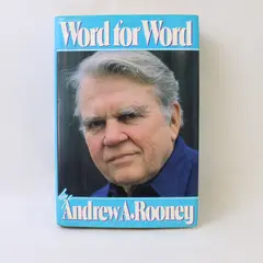 Vintage Word For Word by Andrew A Rooney 1986 Hardcover DJ Ex-Libris Label Good