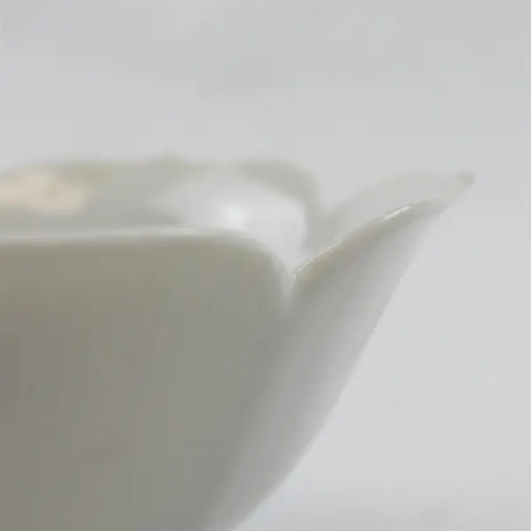 Lot of 2 Vintage Lotus Porcelain Rice Bowls Petal Ribbed 6.25"
