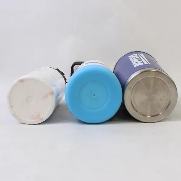 Lot Of 3 Assorted Stainless Steel Water Bottles (Fifty/Fifty, X & Unbranded)