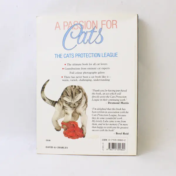 VTG A Passion for Cats Produced by The Cats Protection League 1991 UK PB Good