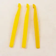 Lot of 3 Vintage Tupperware #727 Yellow Handy Citrus Peeler 