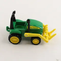 John Deere Learning Curve Green Tractor w/Hay Fork Loader Farm Vehicle Toy 7"