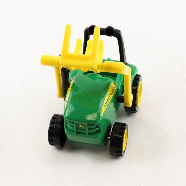 John Deere Learning Curve Green Tractor w/Hay Fork Loader Farm Vehicle Toy 7"