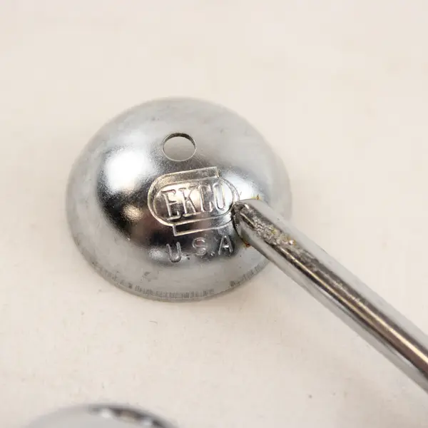 Lot Of 2 Ekco Double-Ended Melon Baller Stainless Steel Scoops 7.25" Long