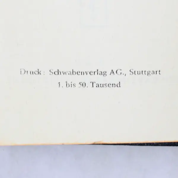 Vintage 1949 German Hymnal Gesang Und Andachtsbuch For the Diocese of Rottenburg