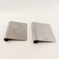 Lot Of 2 Unbranded Matching Stainless Steel Bench/Pastry Scraper/Dough Cutters