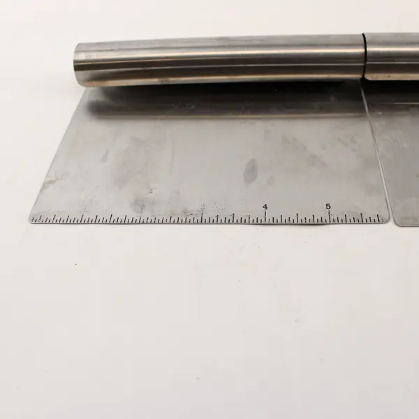 Lot Of 2 Unbranded Matching Stainless Steel Bench/Pastry Scraper/Dough Cutters