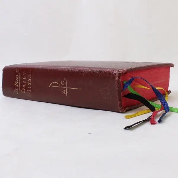 Vintage Saint Pius X Daily Missal Latin & English 1961 Hardcover Revised Ed Good