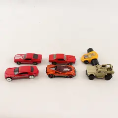 Lot of 6 Mattel Loose Diecast Toy Cars Collectible Vehicles Play or Display