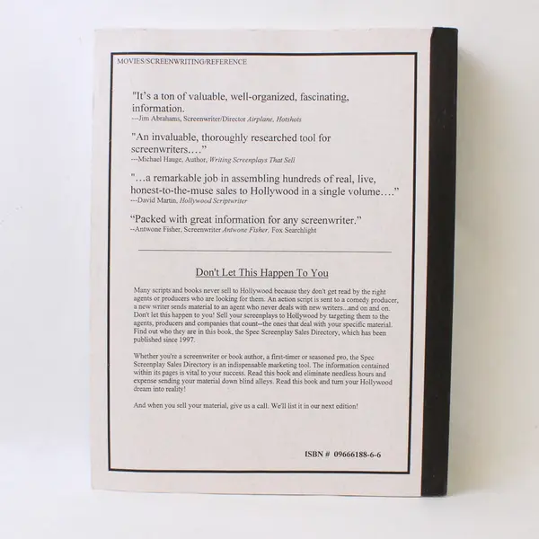 Spec Screenplay Sales Directory 2003 Deluxe Edition Vol. 6 Compiled Paperback