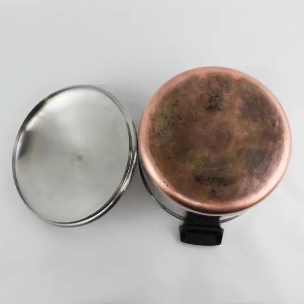 Vintage Revere Ware 1801 Copper Clad Stainless Steel Stock Pot With Lid 6 QT