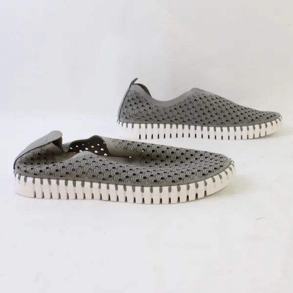 Ilse Jacobsen Tulip 139 Perforated Slip-On Sneaker Gray Women's Size 10.5/11