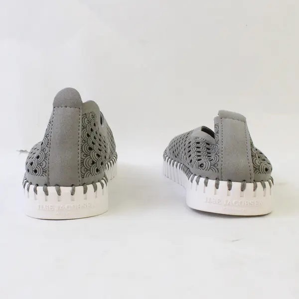 Ilse Jacobsen Tulip 139 Perforated Slip-On Sneaker Gray Women's Size 10.5/11