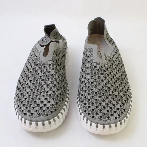 Ilse Jacobsen Tulip 139 Perforated Slip-On Sneaker Gray Women's Size 10.5/11