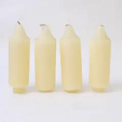 Lot of 4 Ivory Carriage Taper Candles 9.5in Slim Home Decor
