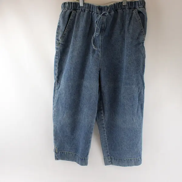 Y2K LA Blues Women's 14/16W Denim Drawstring Waistband Capris