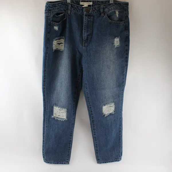 Life in Progress Women's Size 30 Distressed Medium Wash Denim Jeans 