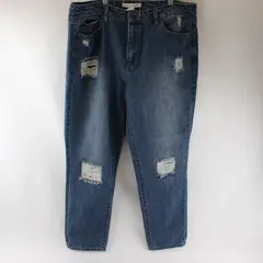 Life in Progress Women's Size 30 Distressed Medium Wash Denim Jeans 