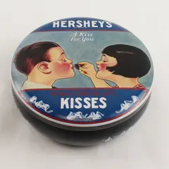 Vintage 1982 Hershey’s Kisses Tin A Kiss For You Candy Chocolate Advertising