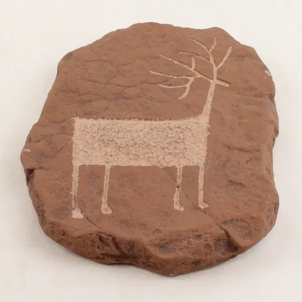 Etched Pottery Wall Plaque Petroglyph Southwestern Art 1985 Graphic Productions 