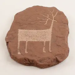 Etched Pottery Wall Plaque Petroglyph Southwestern Art 1985 Graphic Productions 