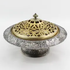 Vintage 11" Barbour S.P. Co. International Silver Incense Bowl 3802
